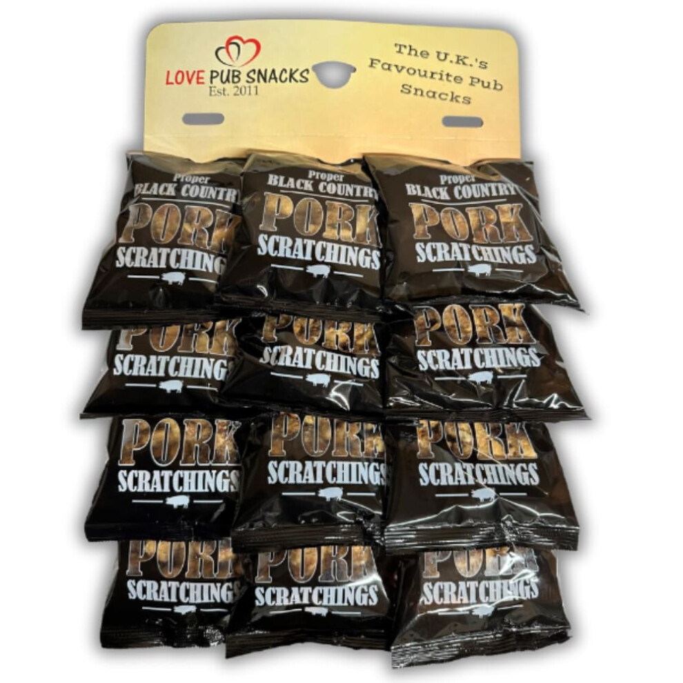 Country Snacks Proper Country Pork Scratchings Pub Card Black