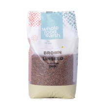 Wholefood Earth Brown LinseedFlaxseed 2kg Natural High Fibre Source of