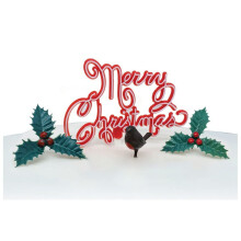 Anniversary House 4pcs Nostalgic Yule Log Decorating KitChristmas Cake Deco
