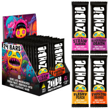 Zombie Fruit Bars, Variety Box (24 Bars, 4 Flavours), 100% Dried Fruit, Healthy Snacks for Adults, Kids, Low Calorie, Gluten Free, Vegan, Halal, Bulk