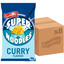 Batchelors Super Noodles Curry Flavour Instant Snack Ready in 4 Minutes 90