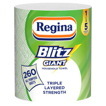 Regina Blitz Giant – 1 Roll MultiPurpose Household Towels 3 Ply 260 Sheets