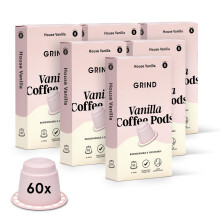 Grind Vanilla Coffee Pods – Pack of 60 Biodegradable Capsules – 100 Arabica