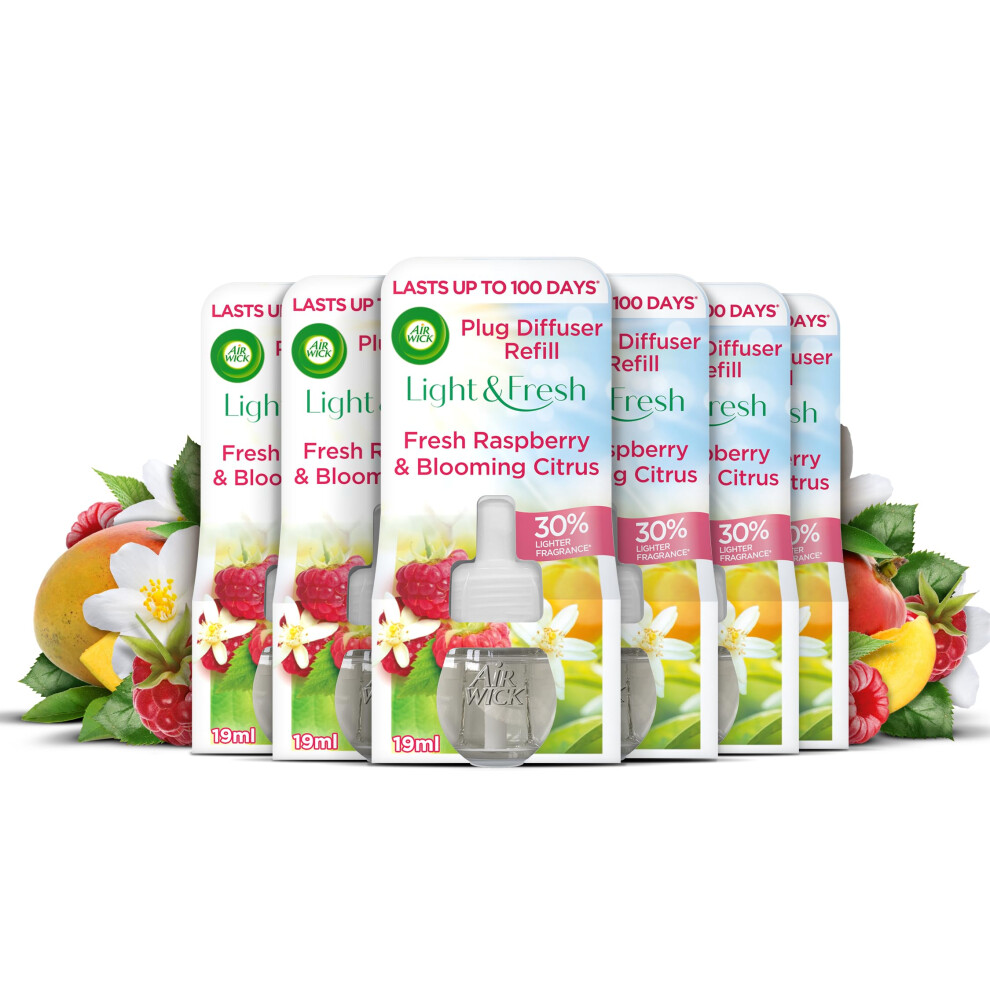 Airwick Air Wick Plug In Diffuser Refill Raspberry Blooming Citrus Pack 6 X 19Ml L
