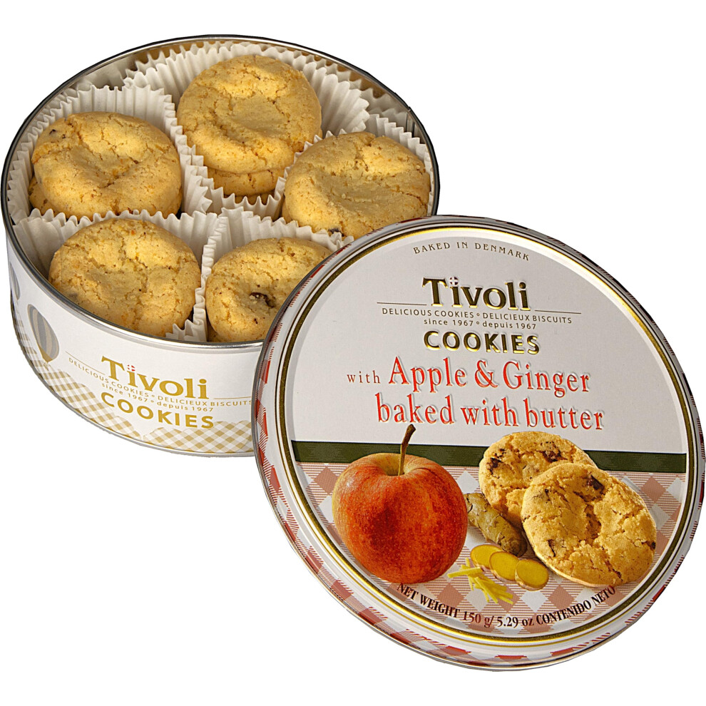 Pvl Trade Jacobsens Of Denmark Tivoli Butter Cookies With Apple Ginger 150G Small T