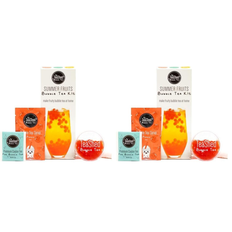 The *Teashed Summer Fruit Bubble Tea Kit Fruit Boba Tea Set Includes Syrup Strawb Peach