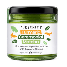 PureChimp Ceremonial Grade Matcha Powder Turmeric Flavour 50g 100 Pure Gree