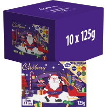 Cadbury Chocolate Selection Box 125g Box of 10 great stocking filler office
