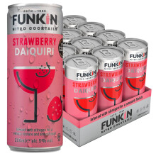 FUNKIN Cocktails Ready to Drink Strawberry Daiquiri Nitro Cocktail Cans 5