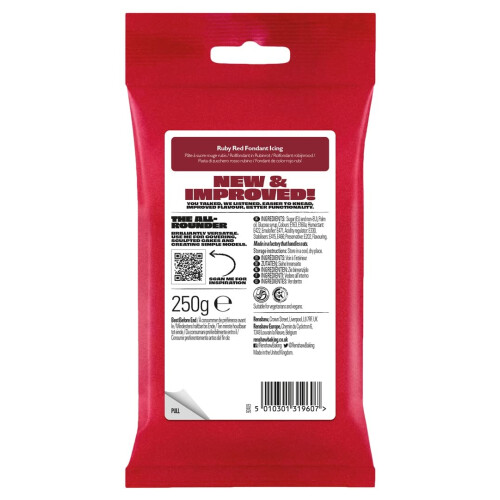 Renshaw Ruby Red Ready to Roll Icing 500g Multipack 2X 250g 1