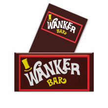 2 x Wanker Bar  Funny Chocolate Novelty Wrappers Insults Joke Valentines Fa