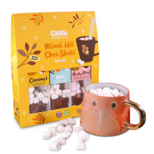 Gnaw Choc Shot Hot Chocolate Gift Set, Luxurious & Rich Hot Chocolate Gifts For Any Occasion,3 Classic & Moreish Flavours Included In All Hot Chocola