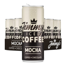 Iced Mocha by Jimmy's Iced Coffee | Chocolate Coffee Flavour | Multipack of 12 x 250ml SlimCans | Refreshing, Ready to Drink Iced Coffee Cans | Cold