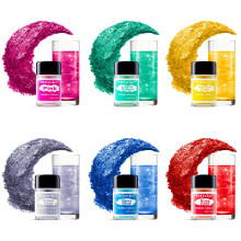 Edible Glitter for Drinks 6 Colours Edible Glitter with 4 Colours Gel Food