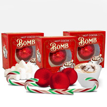 3x Hot Chocolate Bombs with Marshmallows 3x Christmas Candy Canes Sweets Ch