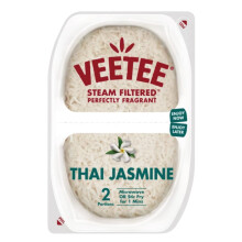 VEETEE Microwavable Thai Jasmine Rice Twin Pot 280 g Pack of 6
