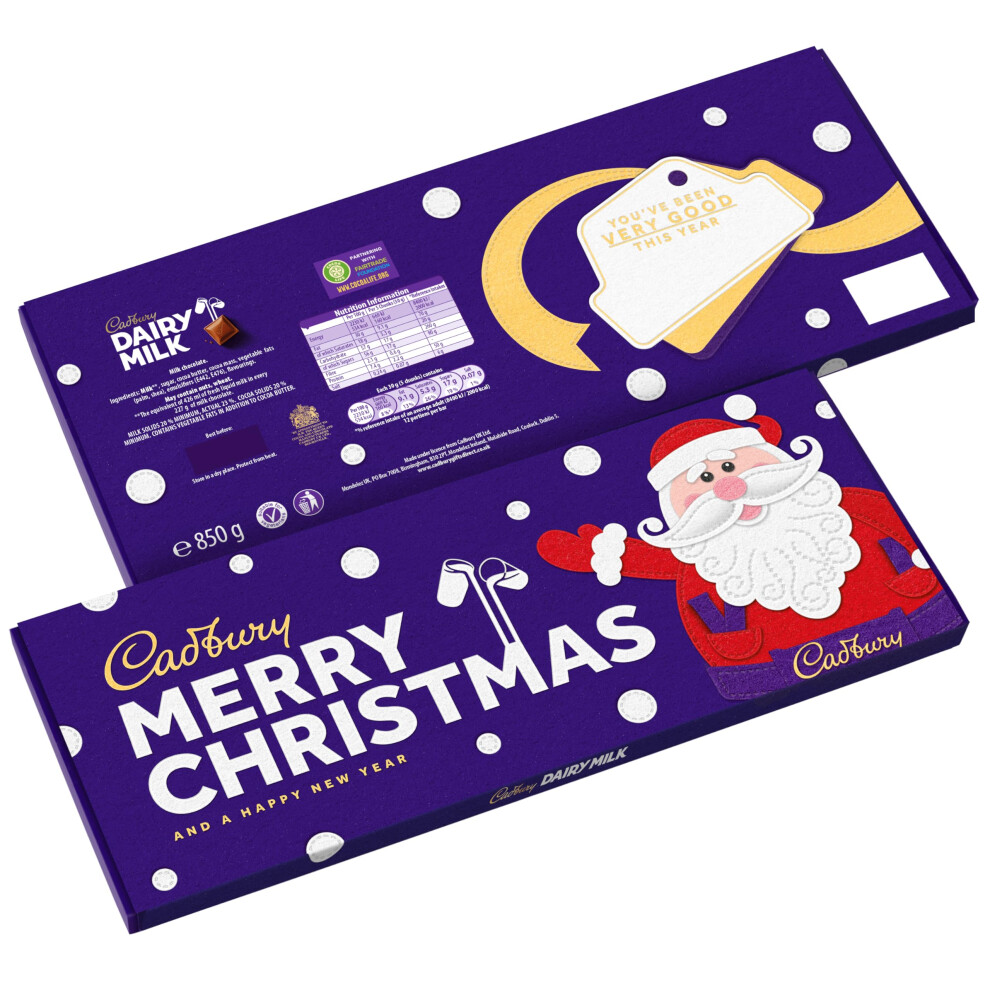 Cadbury Dairy Milk Giant Chocolate Christmas Bar 850G By Gifts Dir