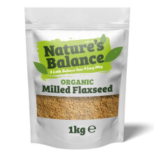 Natures Balance Organic Milled Flaxseed 1kg  Gluten Free High Fibre Ground