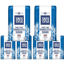 Tate Lyle Pure Cane Granulated Sugar White 1kg Bags PACK OF 6 Made in UK
