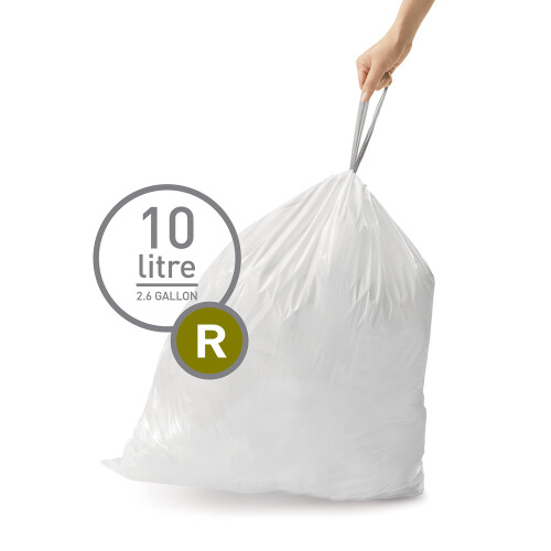 simplehuman CW0253 code R Custom Fit Bin Liner Bulk Pack White Plastic 3 Pa 1