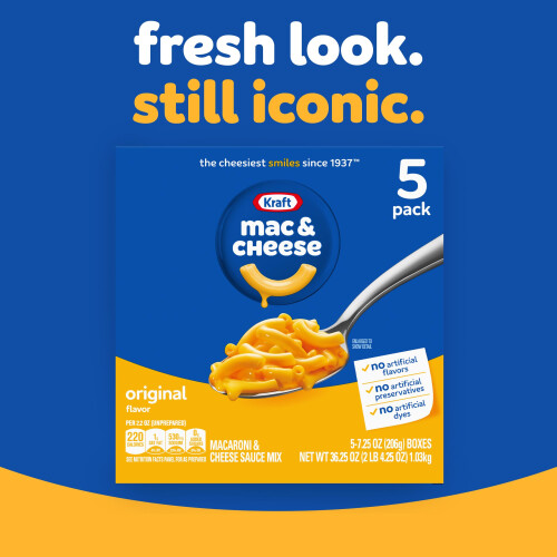Kraft Mac & Cheese 7.25 Oz, 5 Ct 2