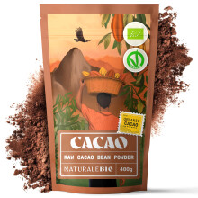 NaturaleBio Organic Cacao Powder 400g Unsweetened Natural and Pure Produced