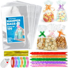 5x7 Pack of 150pcs CelloMania Cellophane Bags Food Safe Sweet Bags Cookie B