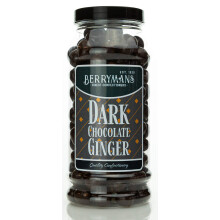 Original Dark Chocolate Ginger Retro Sweets Gift Jar By Berrymans Sweet Sho