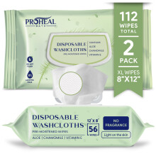 X Large Cleansing Wet Wipes for Adults, #1Sensitive Baby Wipes Cleans, Cares, Protects - 2 Packs of 56 Disposable Incontinence Wipes, 30x20 cm Adult