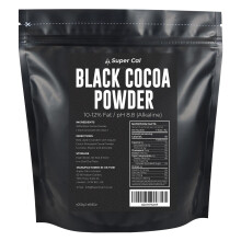 Black Cocoa Powder for Baking - 250g Pouch | Intense Deep Black Dutch Processed Unsweetened Cocoa Powder | pH 8.8 (Zero Bitterness) with 10-12% Fat |