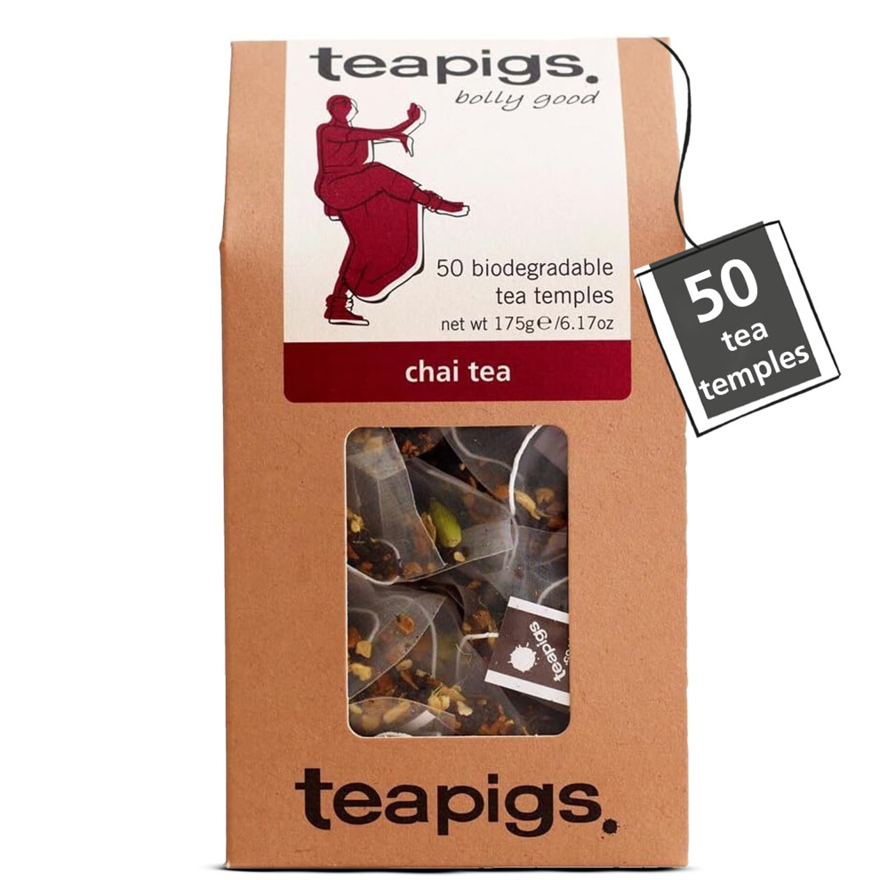 Teapigs Spiced Chai Tea Bags Assam Tea Blended With Cinnamon Ginger Black