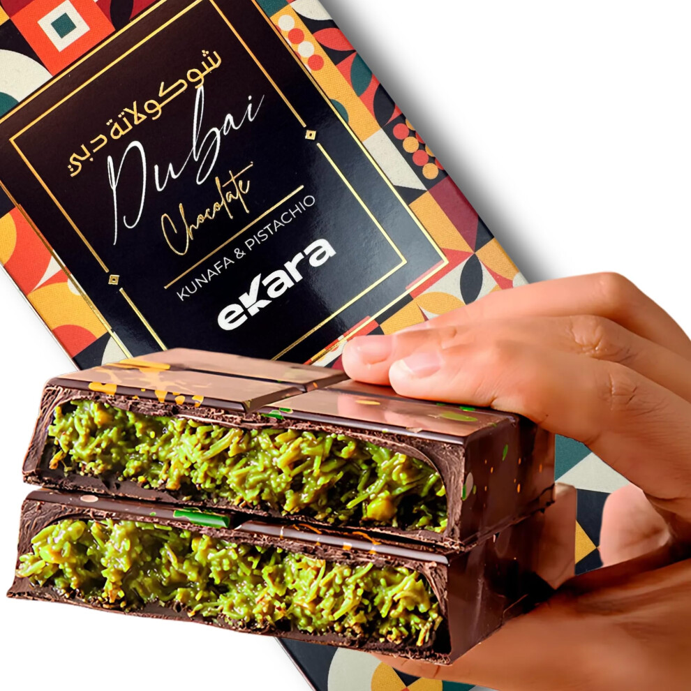 Velafee Dubai Chocolate Bar Pistachio Kunafa Milk 200G Dubai Made Viral Dub