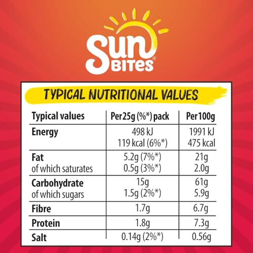 Sunbites Sun Ripened Sweet Chilli Multipack Snacks Crisps 6x25g 1