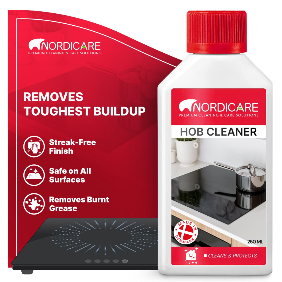 Nordicare Hob Cleaner Glass Ceramic Induction Stove Top Cleaner Polish And