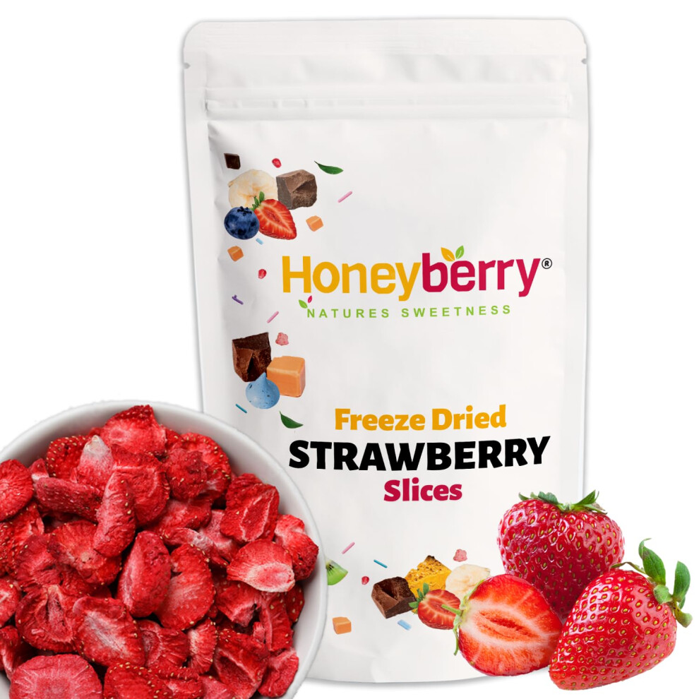 Honeyberry Freeze Dried Strawberry Slices 500G - 100%