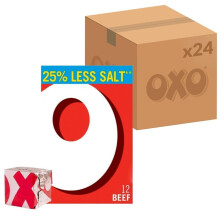 OXO 12 Reduced Salt Big Flavour Beef Stock Cubes – Intense Taste Less Salt