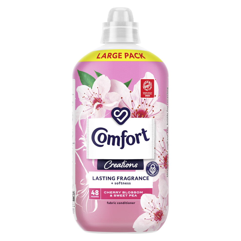 Comfort Creations Cherry Blossom Sweet Pea Fabric Conditioner With Stay Fr