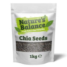 Natures Balance Chia Seeds 1kg Raw Black Chia Seeds Source of Omega 3 Fi