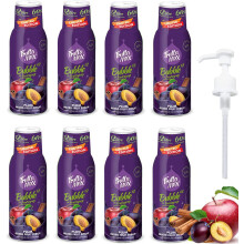 8 Pack FruttaMax Apple Plum Cinnamon Syrup Less Sugar 60 Real Fruit Conc