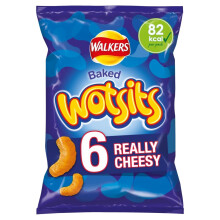 Walkers Wotsits Really Cheesy Multipack Snacks Crisps 6x165g