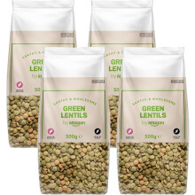 by Amazon Green Lentils 500g Pack of 4