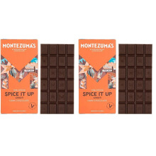 Montezumas Spice It Up 70 Cocoa Dark Chocolate With Ginger Gluten Free  Nat