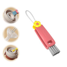 3 in 1 Cup Lid Gap Cleaning Brush, Multifunctional Bottle Cup Lid Gap Cleaner, Home Kitchen Crevice Cleaning Brush Tools (Red)