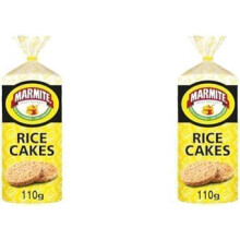 Marmite Rice Cakes 6 x 110g Low Fat Low Calorie Snacks Vegetarian Pack of 2
