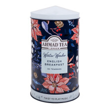 Ahmad Tea Christmas Music Caddy  30 English Breakfast Teabags  Festive Gift