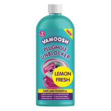 Vamoosh Plughole Unblocker, Drain Unblocker Bathroom - Dissolves Hair, Bleach-Free Bathroom Sink Unclogger, Septic Tank Safe, Fast Acting, Safe & Pow