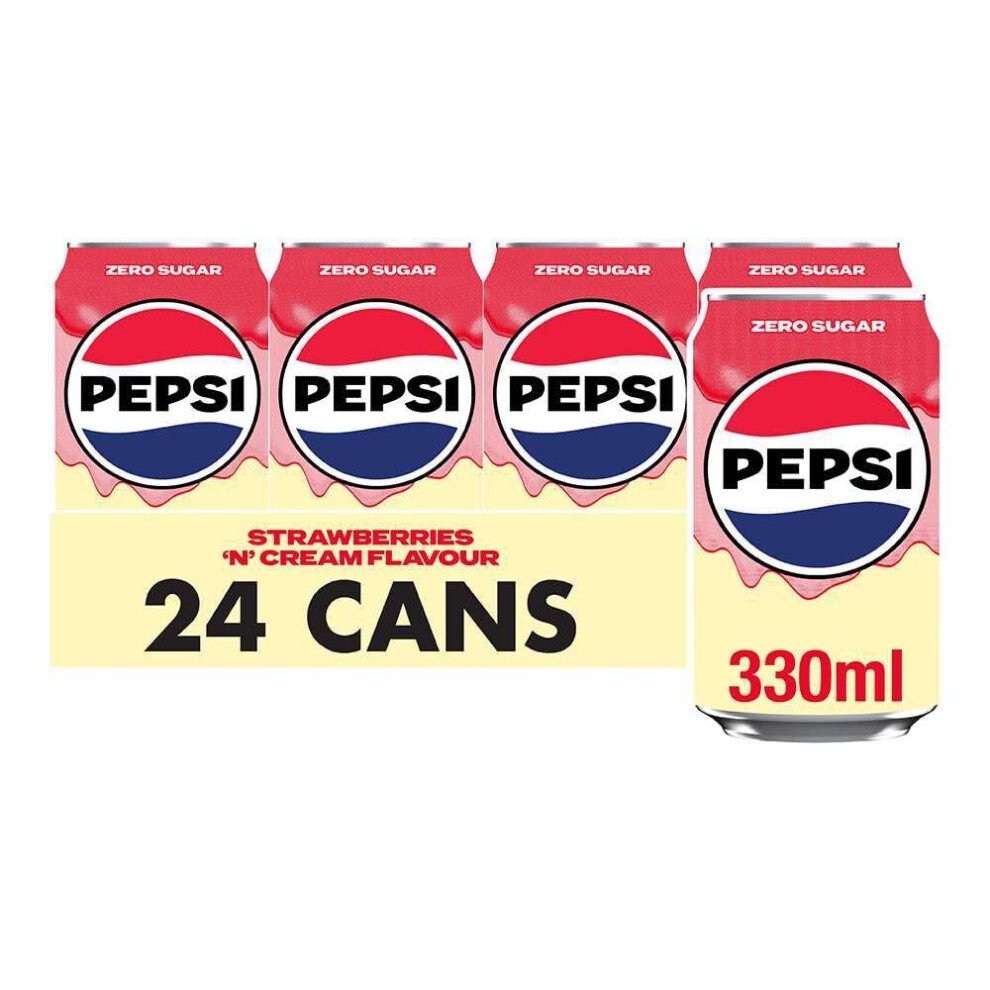 Pepsi Strawberry 330Ml Can Pack Of 24 Cream