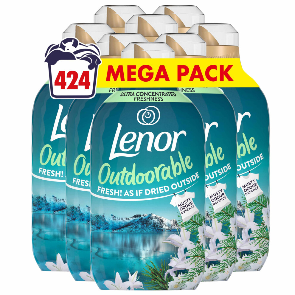 New Lenor Outdoorable Fabric Conditioner 424 Washes 8X53 742Ml Northern Solstic