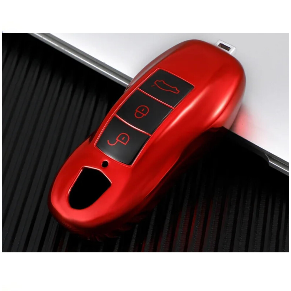 Tpu Key Cover Case For Porsche Cayenne Macan Panamera 911 Boxster 996 997 987 Scratch Resistant Red 9426802373806
