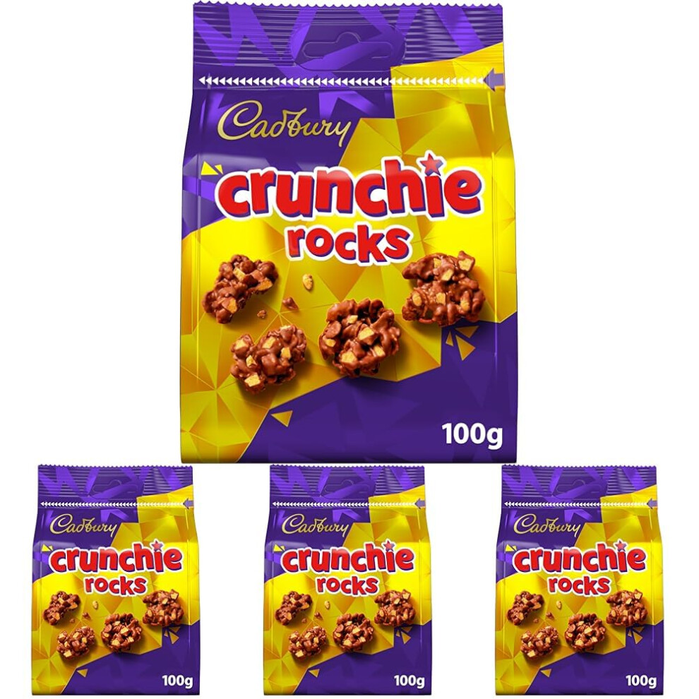 Cadbury Milk Chocolate Crunchie Rocks With Honeycomb Sharing Bag Bite Size